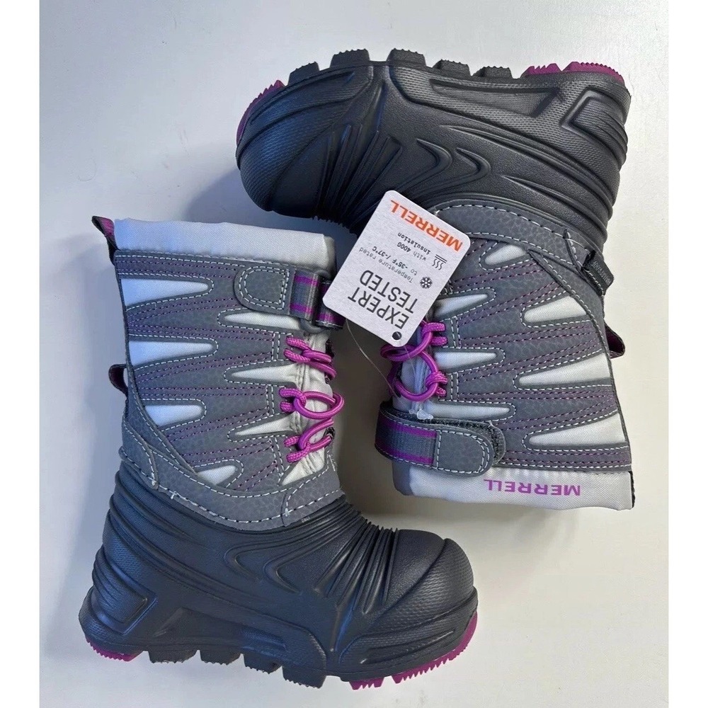 Merrell Snow Quest Lite 3.0 Jr Waterproof Berry Grey / Girls' 5 Toddler
